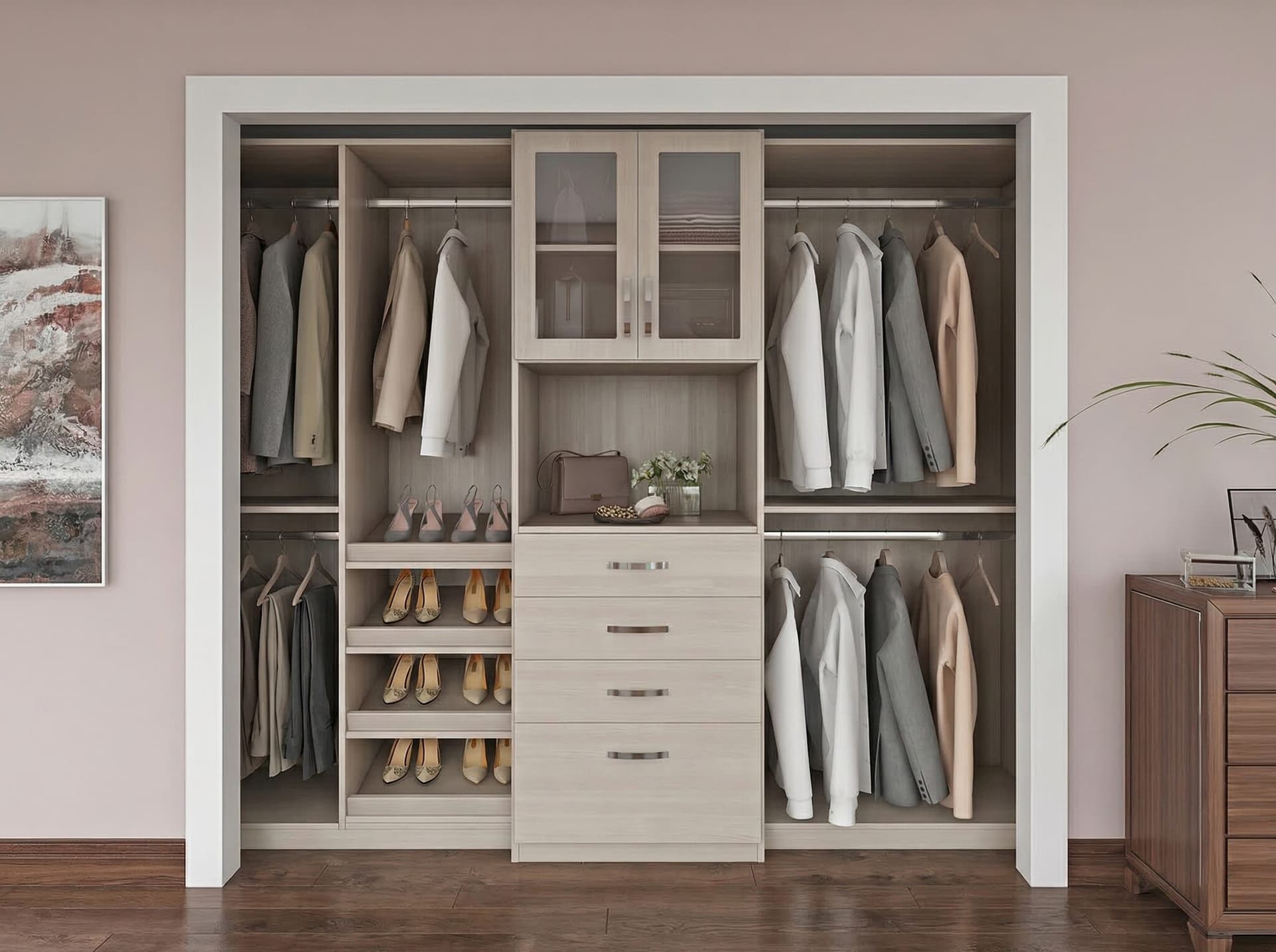 Reach-in closet design